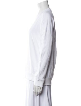 Tibi Crew Neck Long Sleeve Sweatshirt