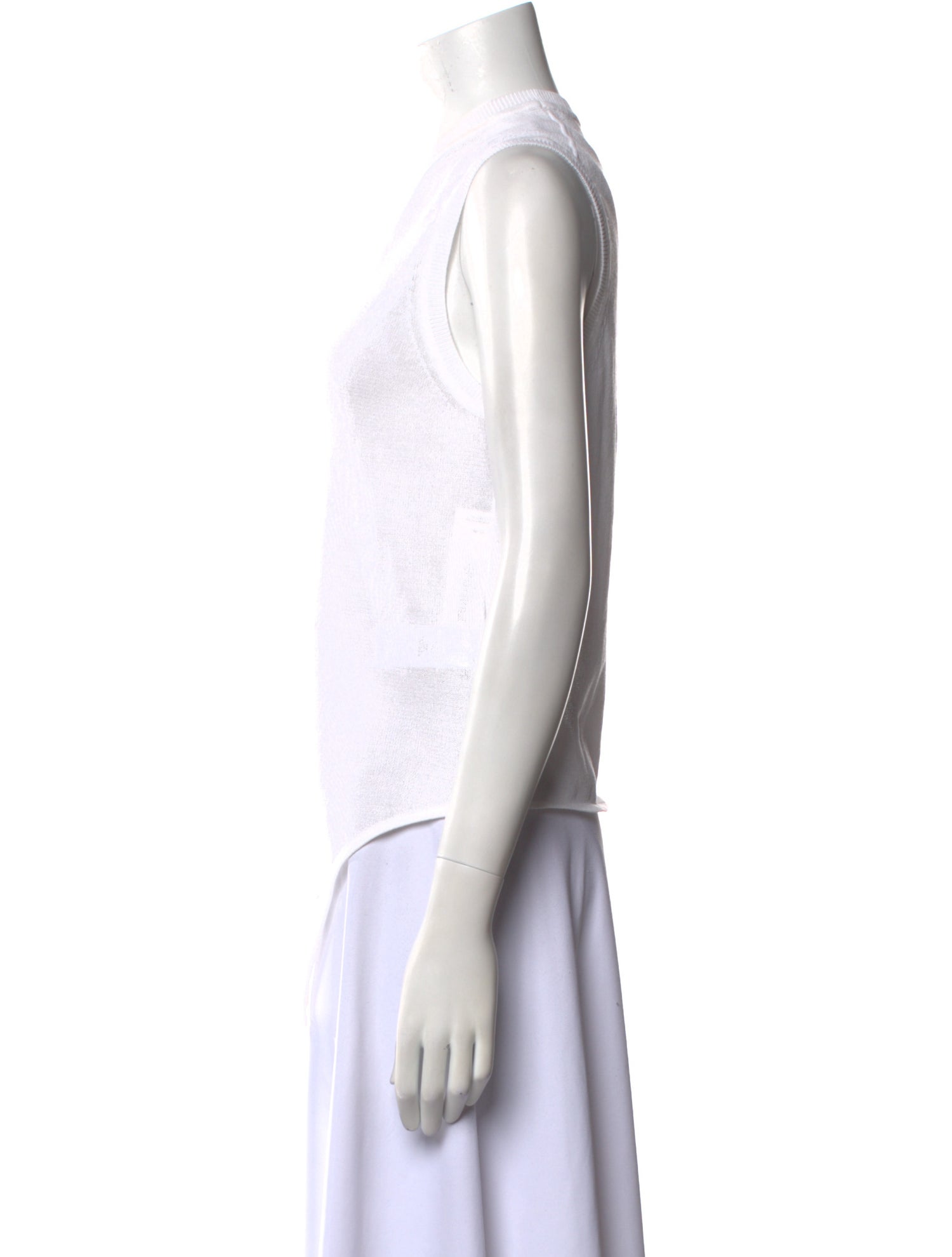 Tibi Crew Neck Sleeveless Top