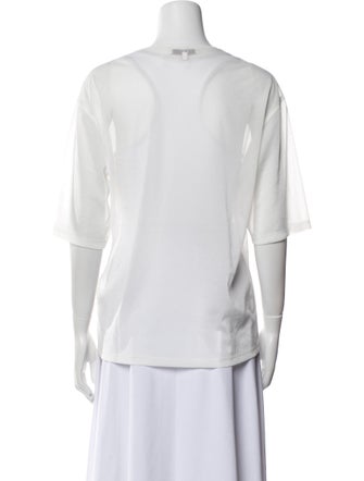 Tibi Crew Neck Short Sleeve T-Shirt