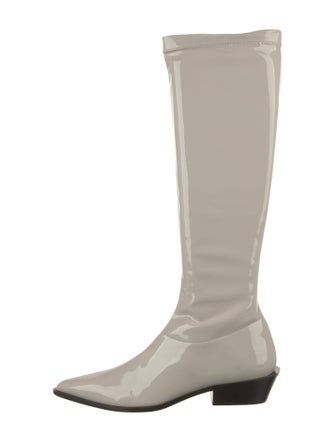 Tibi Patent Leather Riding Boots