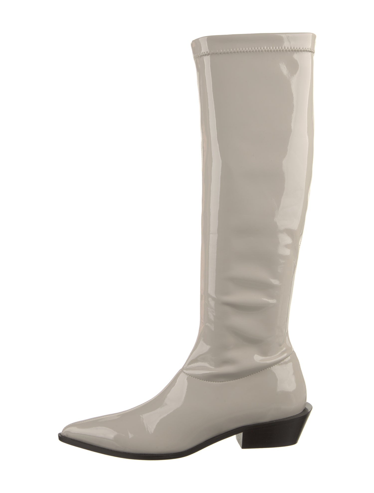 Tibi Patent Leather Riding Boots