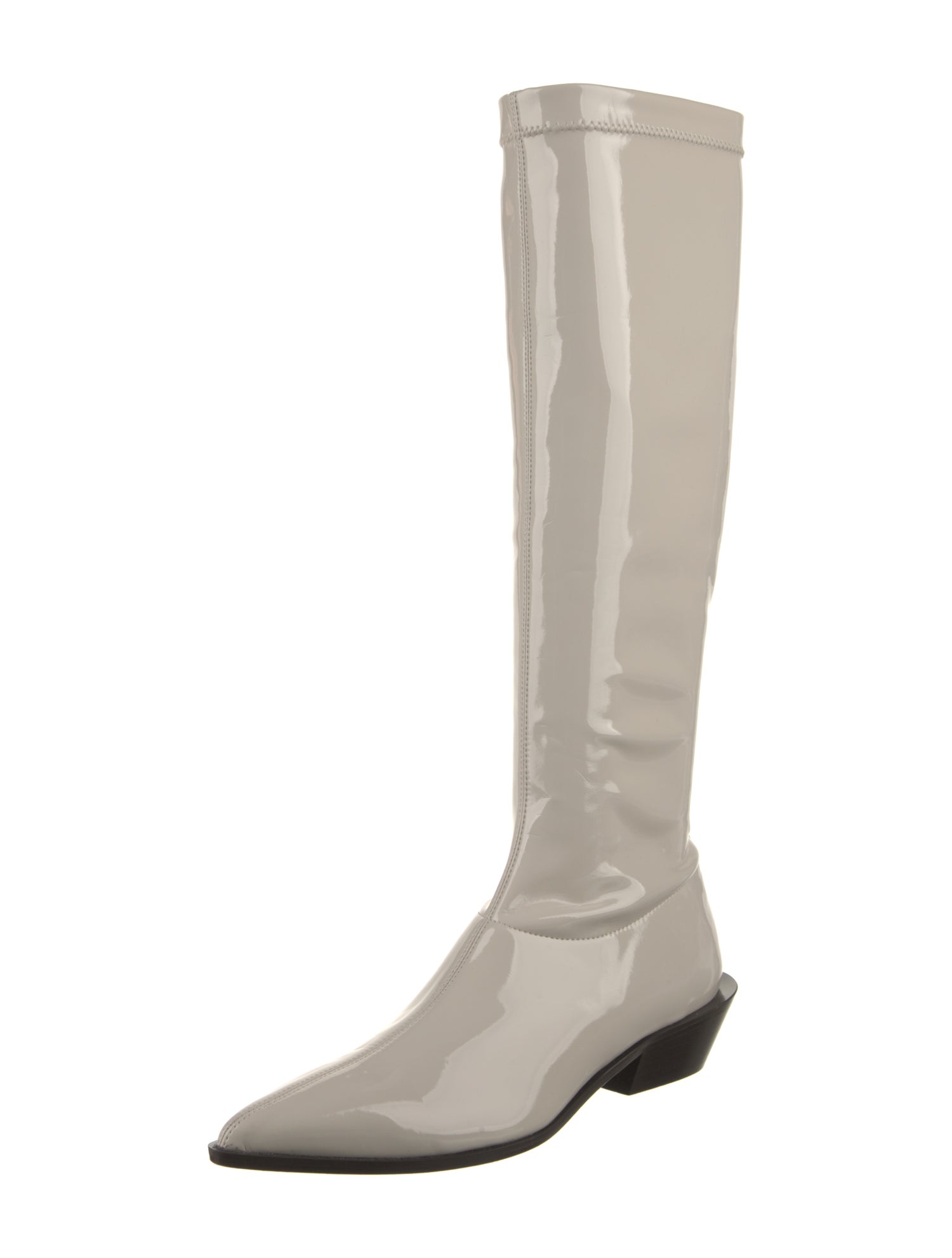 Tibi Patent Leather Riding Boots