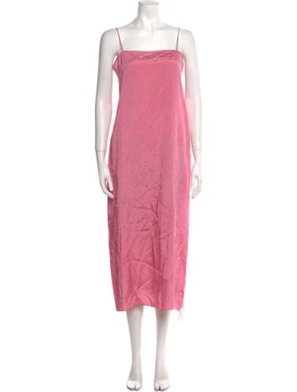 Tibi Square Neckline Midi Length Dress