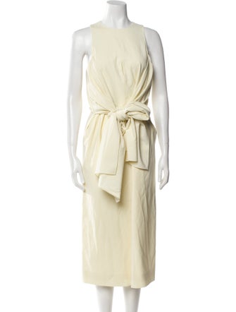 Tibi Crew Neck Long Dress