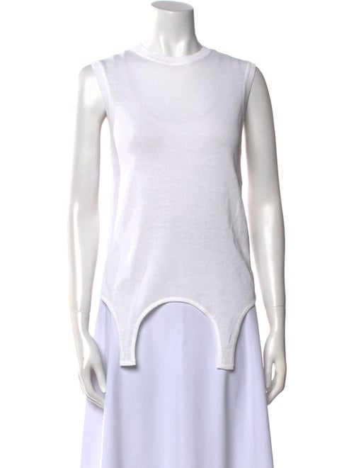 Tibi Crew Neck Sleeveless Top