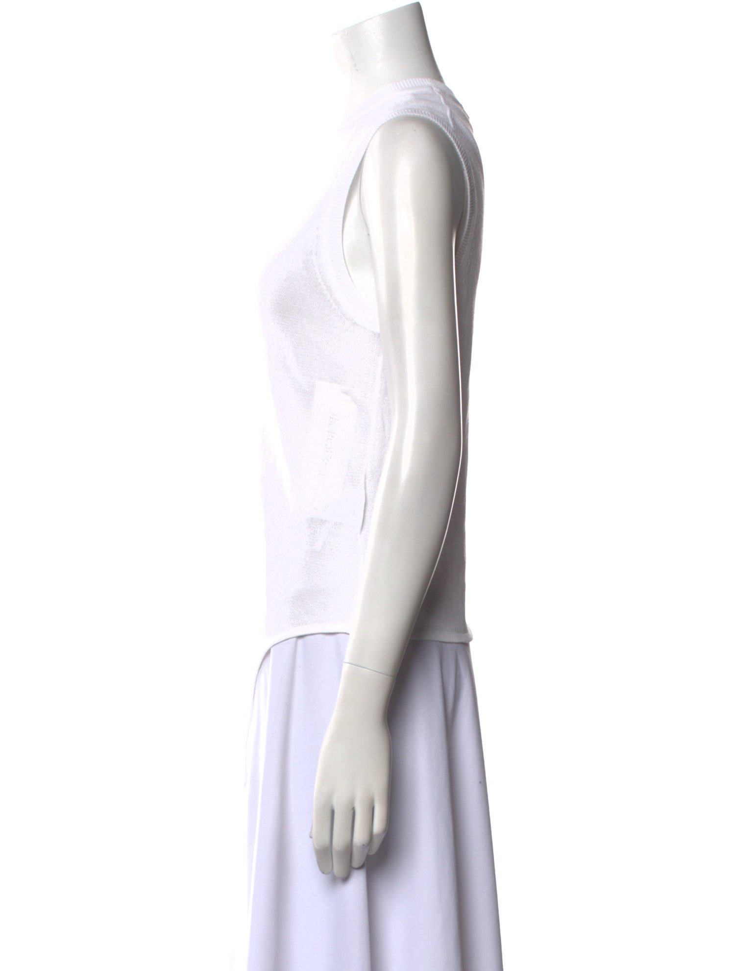 Tibi Crew Neck Sleeveless Top
