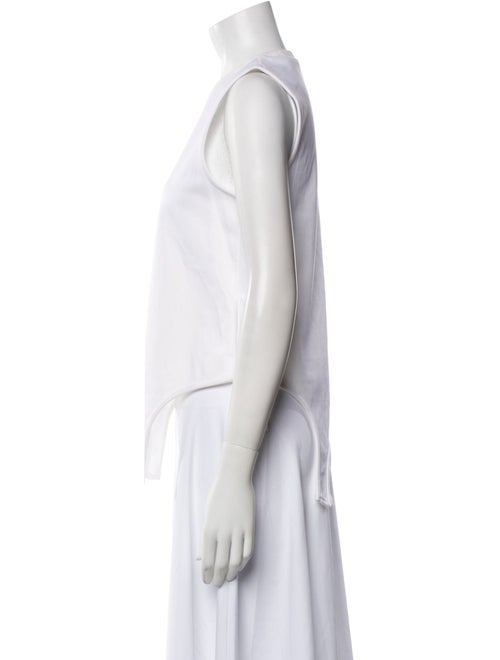 Tibi Crew Neck Sleeveless Top