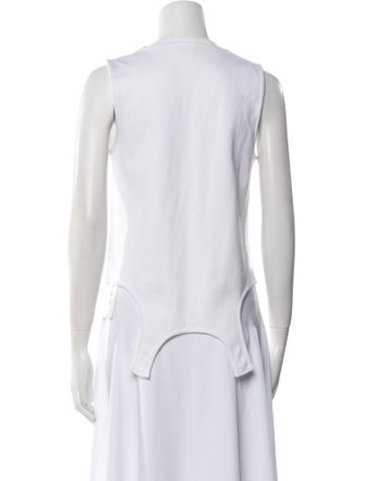 Tibi Crew Neck Sleeveless Top