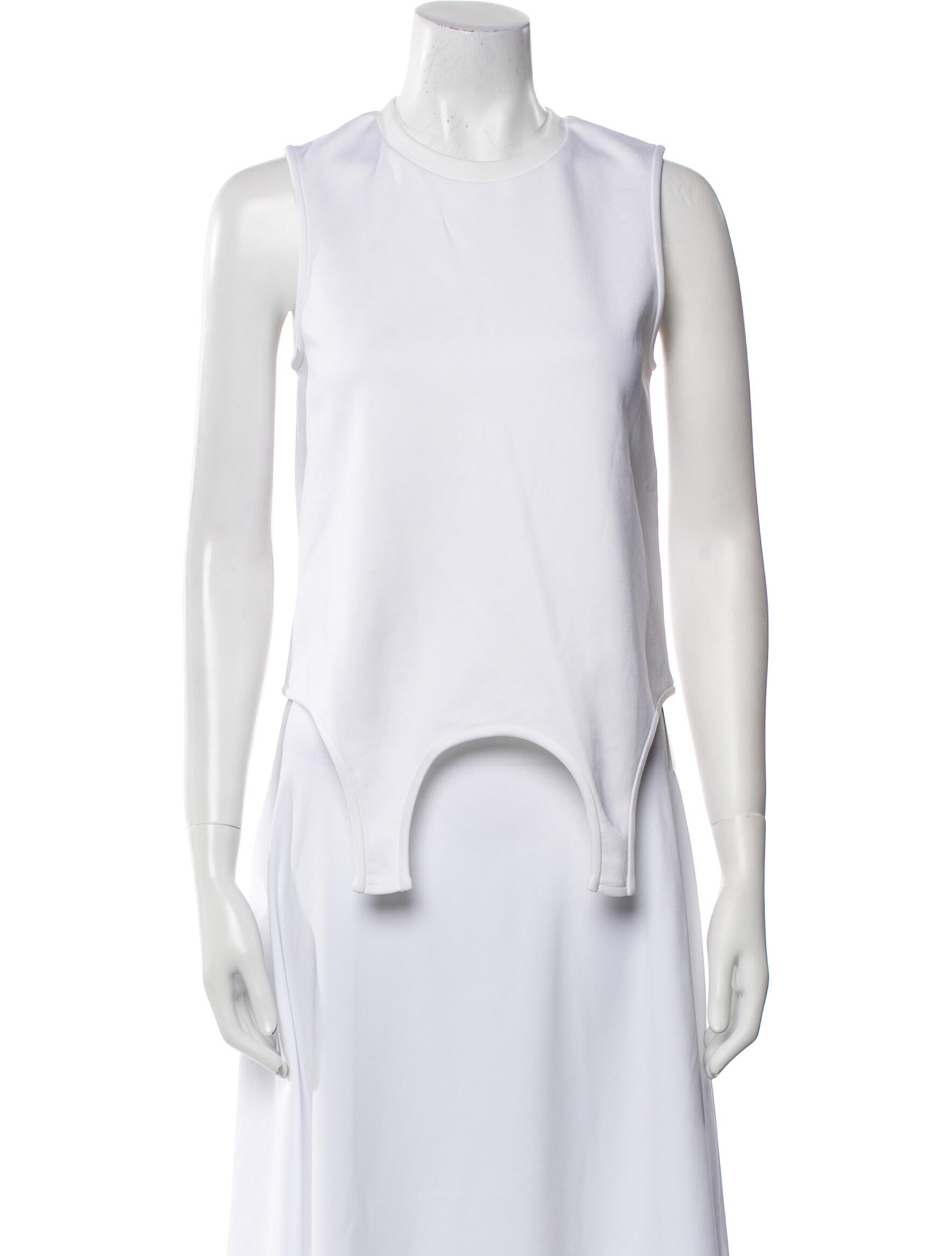 Tibi Crew Neck Sleeveless Top
