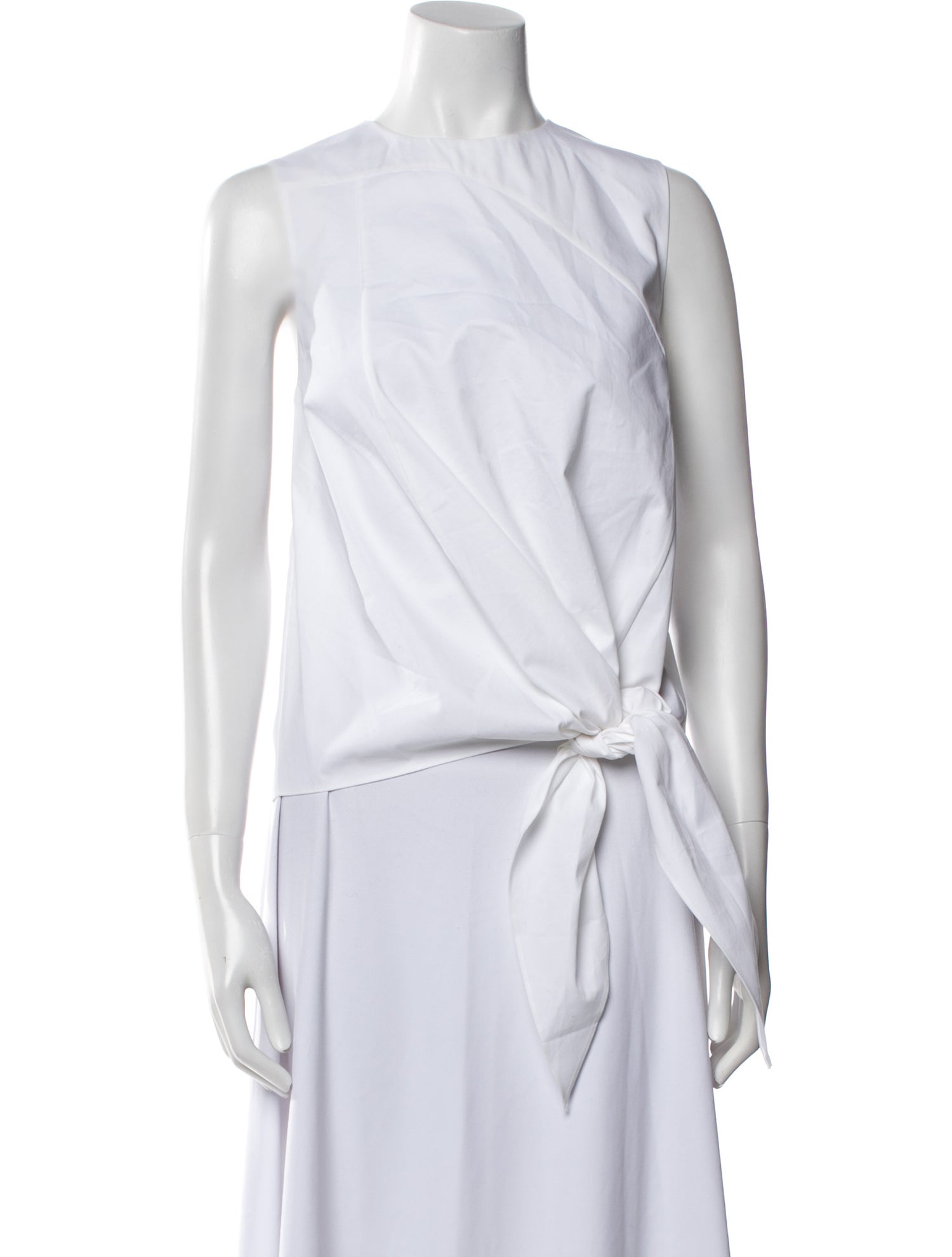 Tibi Mock Neck Sleeveless Top