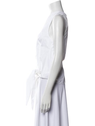 Tibi Mock Neck Sleeveless Top