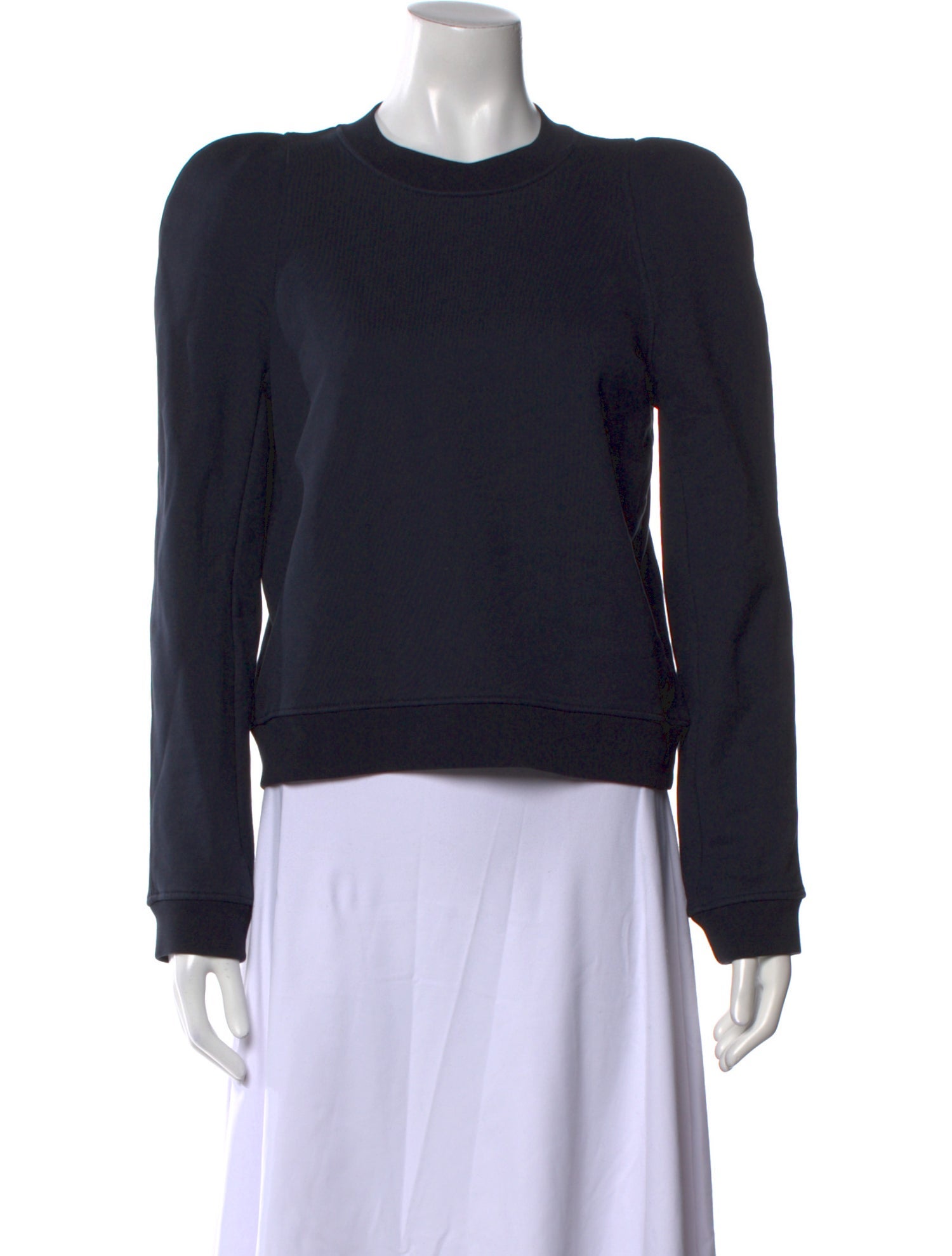 Tibi Crew Neck Long Sleeve Sweatshirt