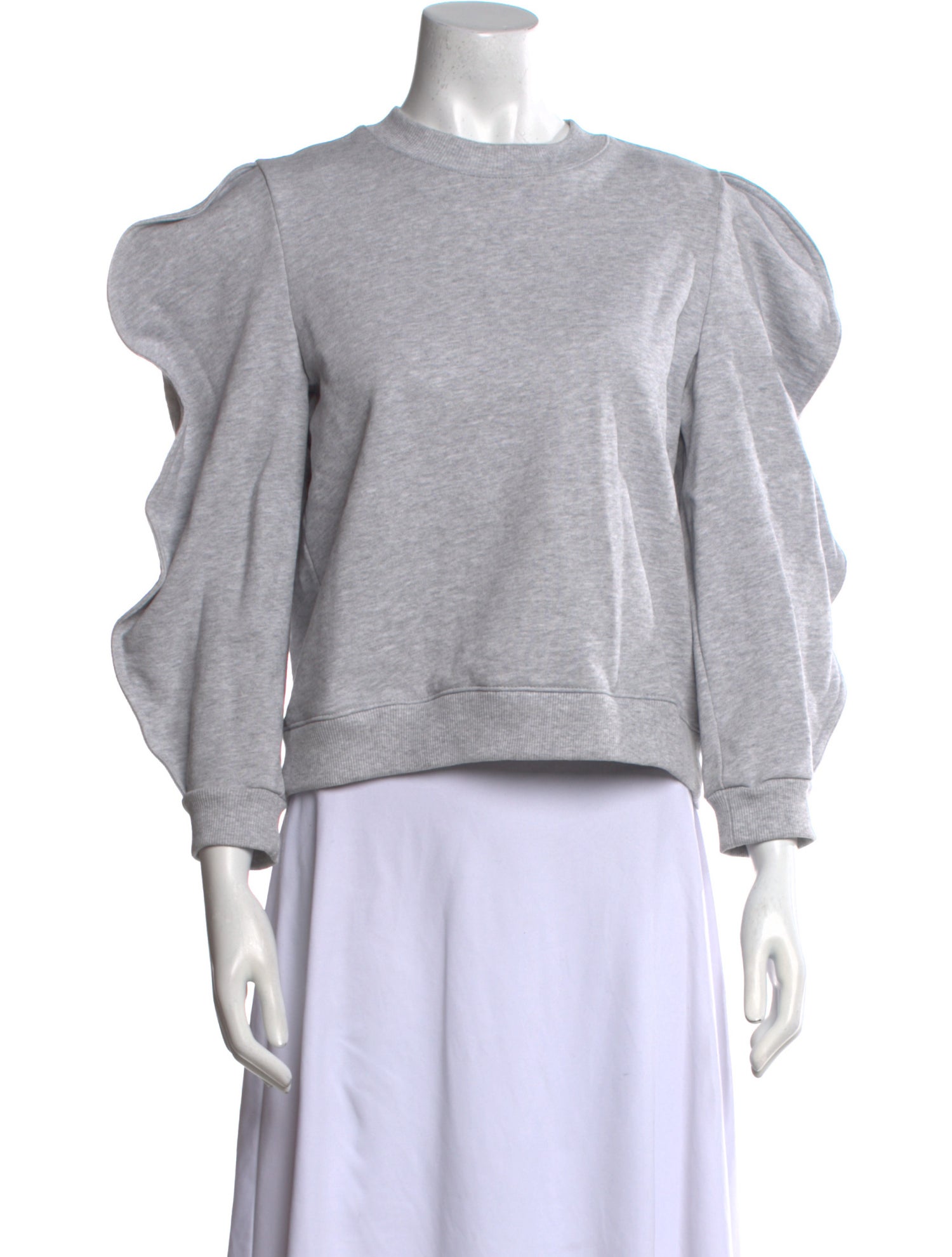 Tibi Crew Neck Long Sleeve Sweatshirt