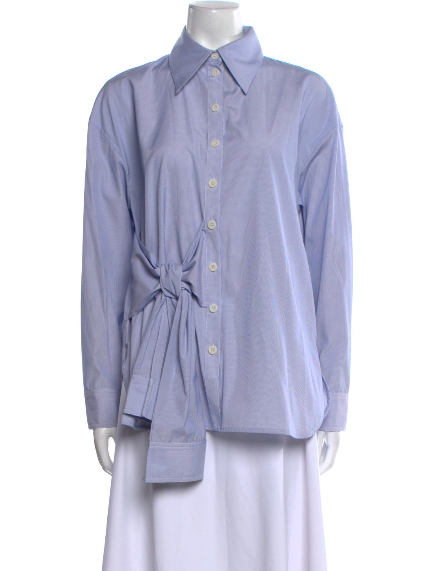 Tibi Long Sleeve Button-Up Top