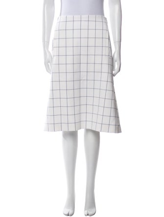 Tibi Plaid Print Knee-Length Skirt