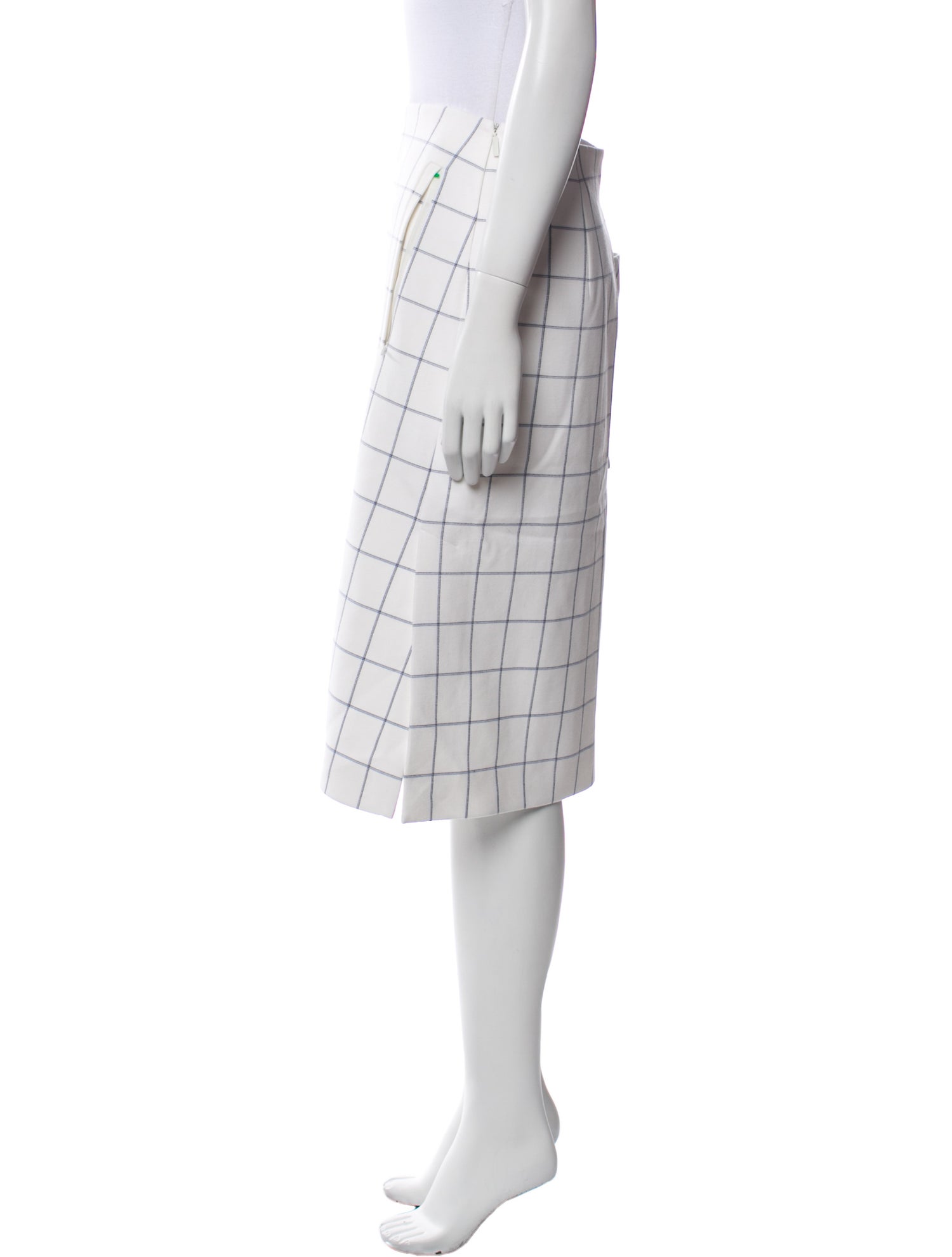 Tibi Plaid Print Knee-Length Skirt