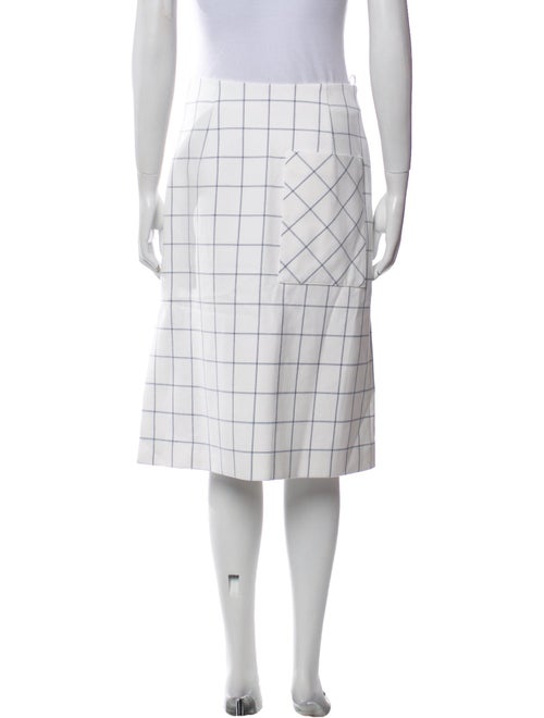 Tibi Plaid Print Knee-Length Skirt