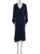 Tibi V-Neck Midi Length Dress