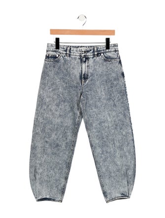 Tibi High-Rise Straight Leg Jeans