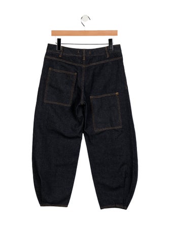 Tibi High-Rise Straight Leg Jeans