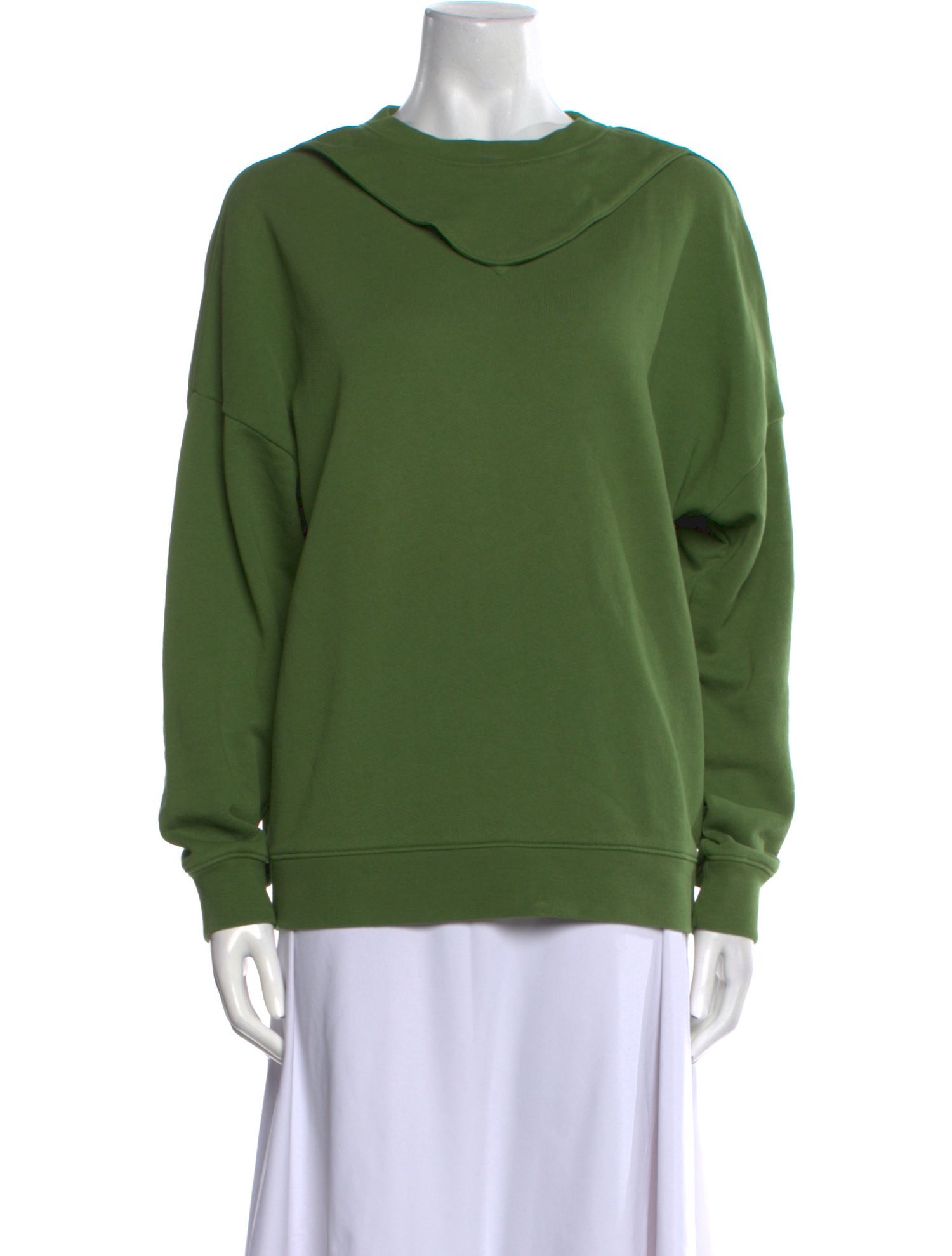 Tibi Cowl Neck Long Sleeve Sweatshirt