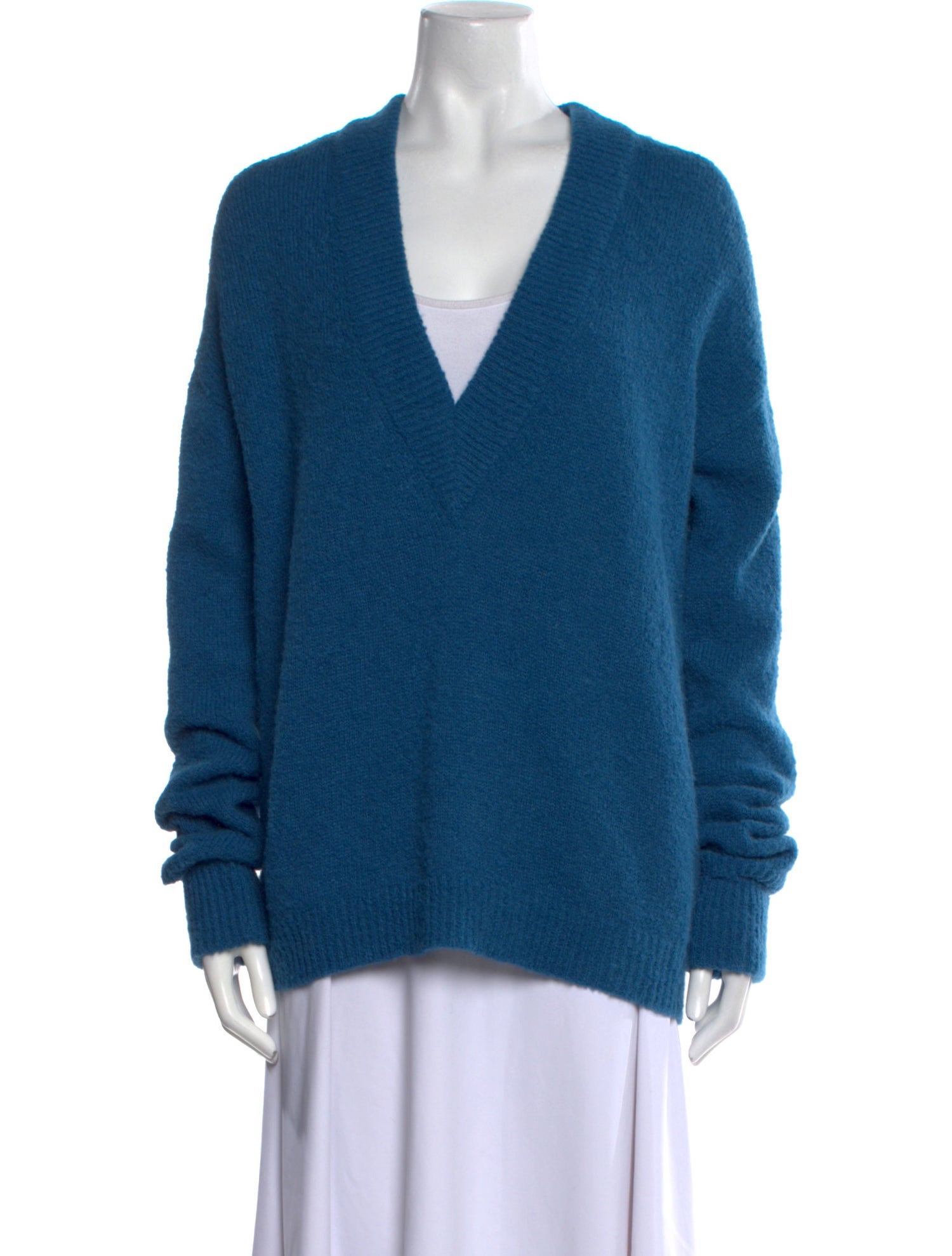 Tibi Alpaca V-Neck Sweater