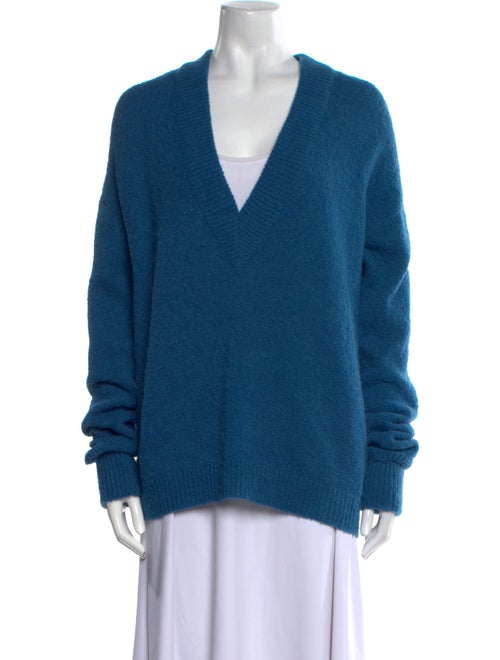 Tibi Alpaca V-Neck Sweater