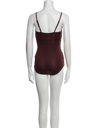 Tibi Square Neckline Sleeveless Bodysuit