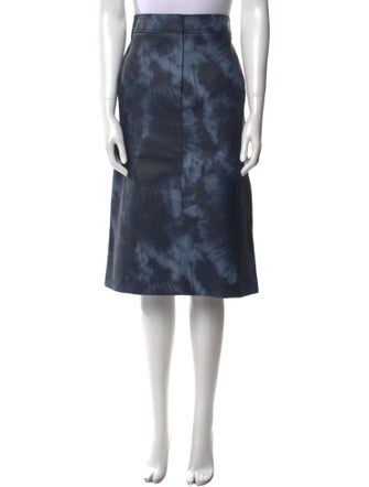 Tibi Tie-Dye Print Knee-Length Skirt