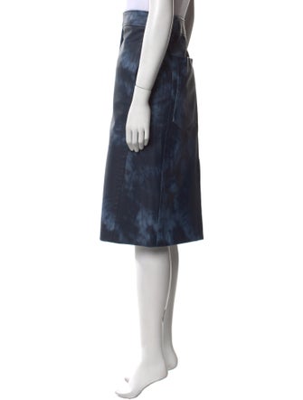 Tibi Tie-Dye Print Knee-Length Skirt