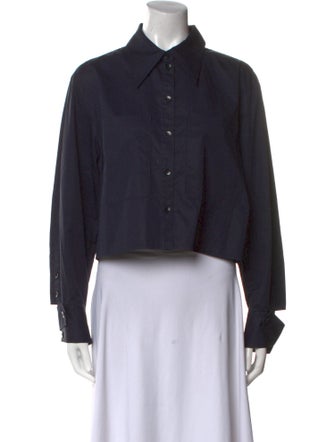 Tibi Long Sleeve Crop Top