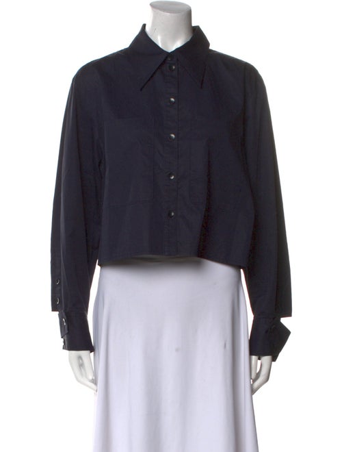 Tibi Long Sleeve Crop Top