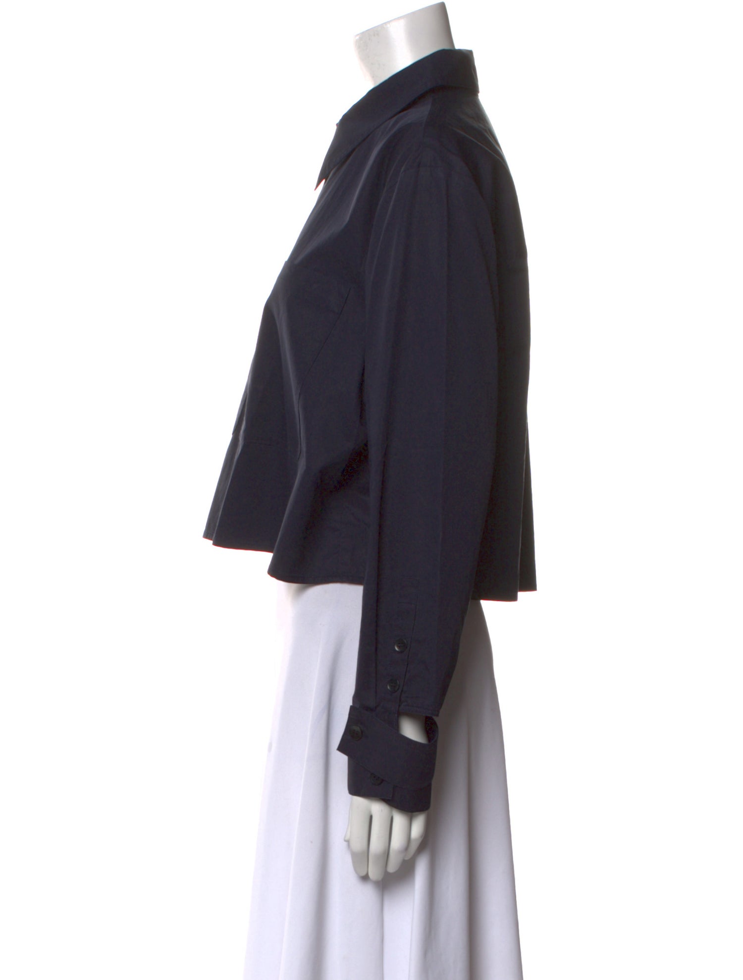 Tibi Long Sleeve Crop Top