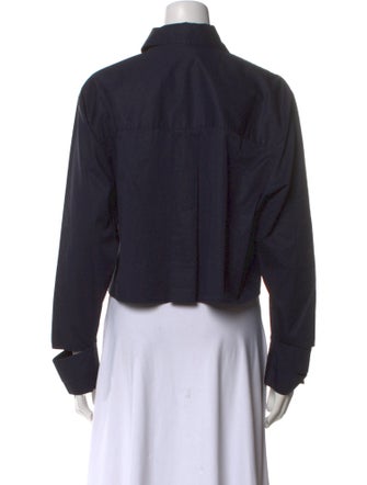 Tibi Long Sleeve Crop Top