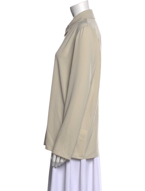 Tibi Long Sleeve Button-Up Top