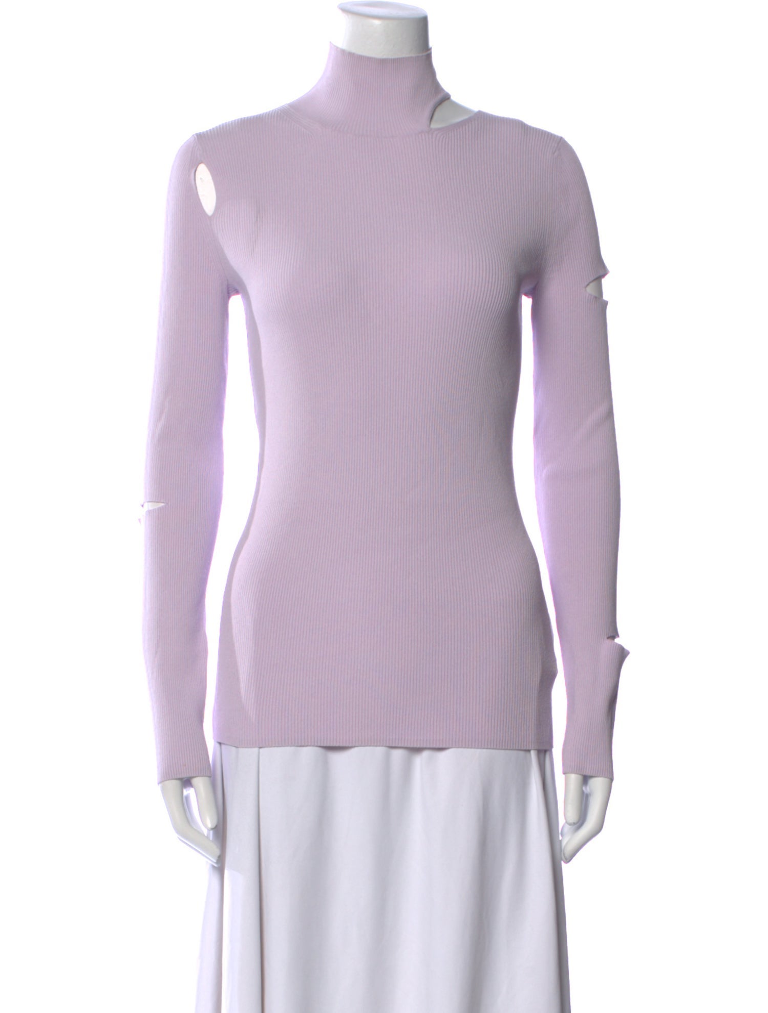 Tibi Cashmere Mock Neck Top
