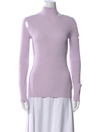 Tibi Cashmere Mock Neck Top
