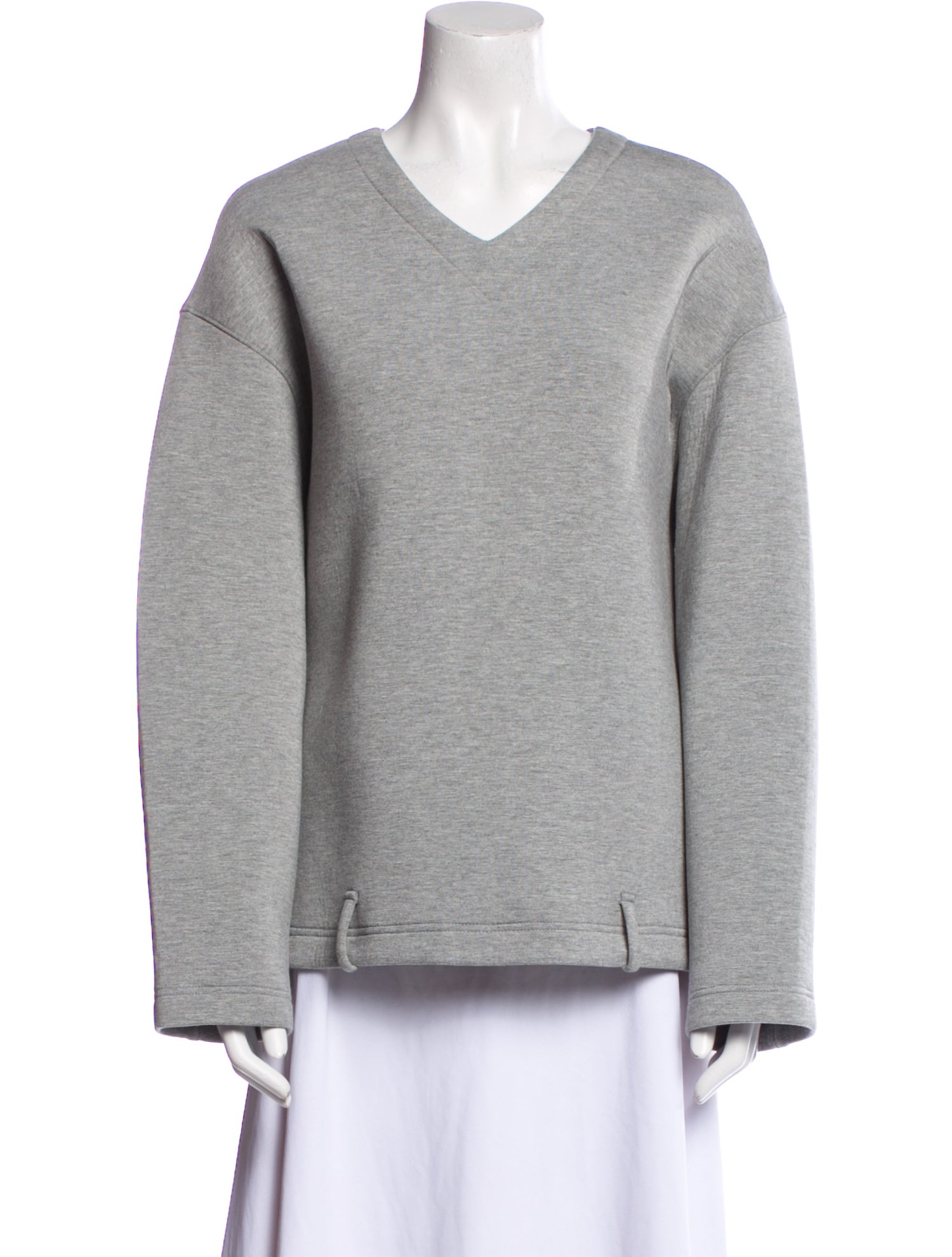 Tibi V-Neck Long Sleeve Sweatshirt