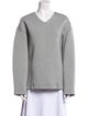 Tibi V-Neck Long Sleeve Sweatshirt