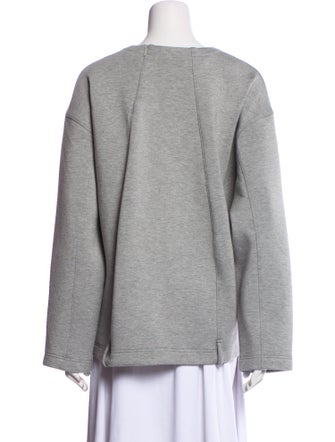 Tibi V-Neck Long Sleeve Sweatshirt