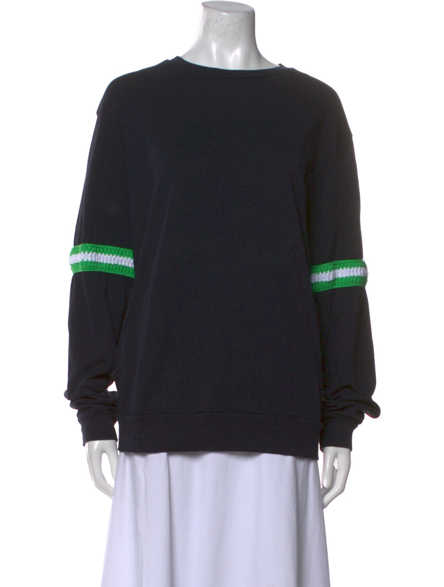 Tibi Bateau Neckline Long Sleeve Sweatshirt