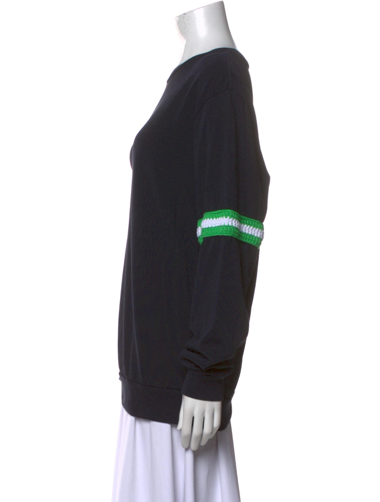 Tibi Bateau Neckline Long Sleeve Sweatshirt