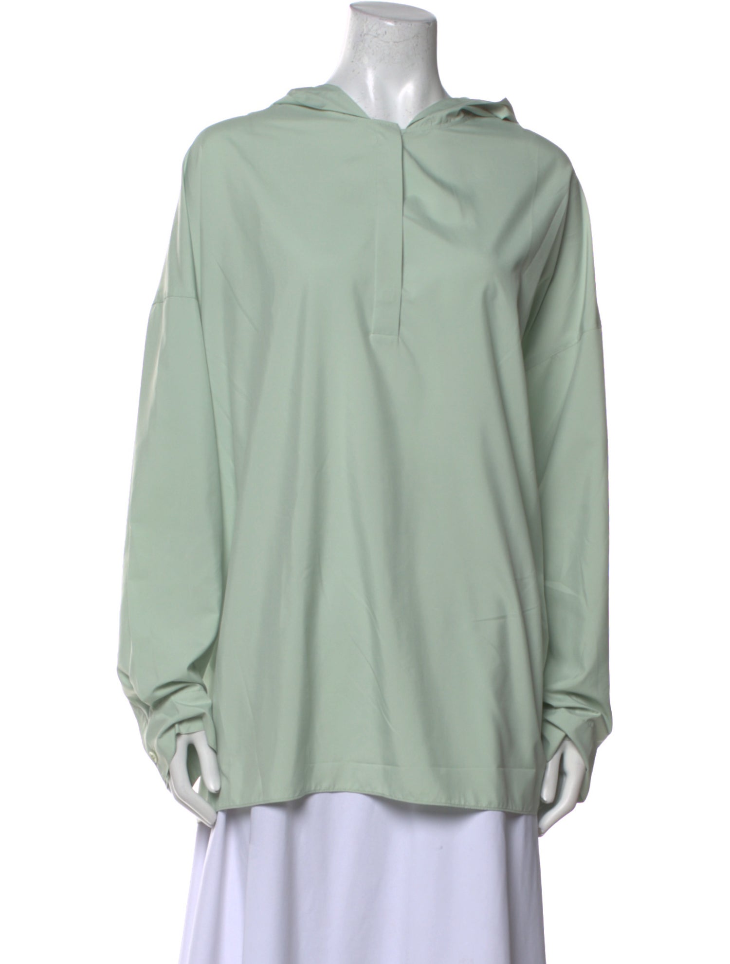 Tibi V-Neck Long Sleeve Sweatshirt