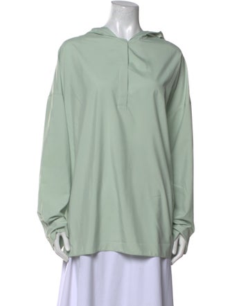 Tibi V-Neck Long Sleeve Sweatshirt