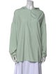 Tibi V-Neck Long Sleeve Sweatshirt