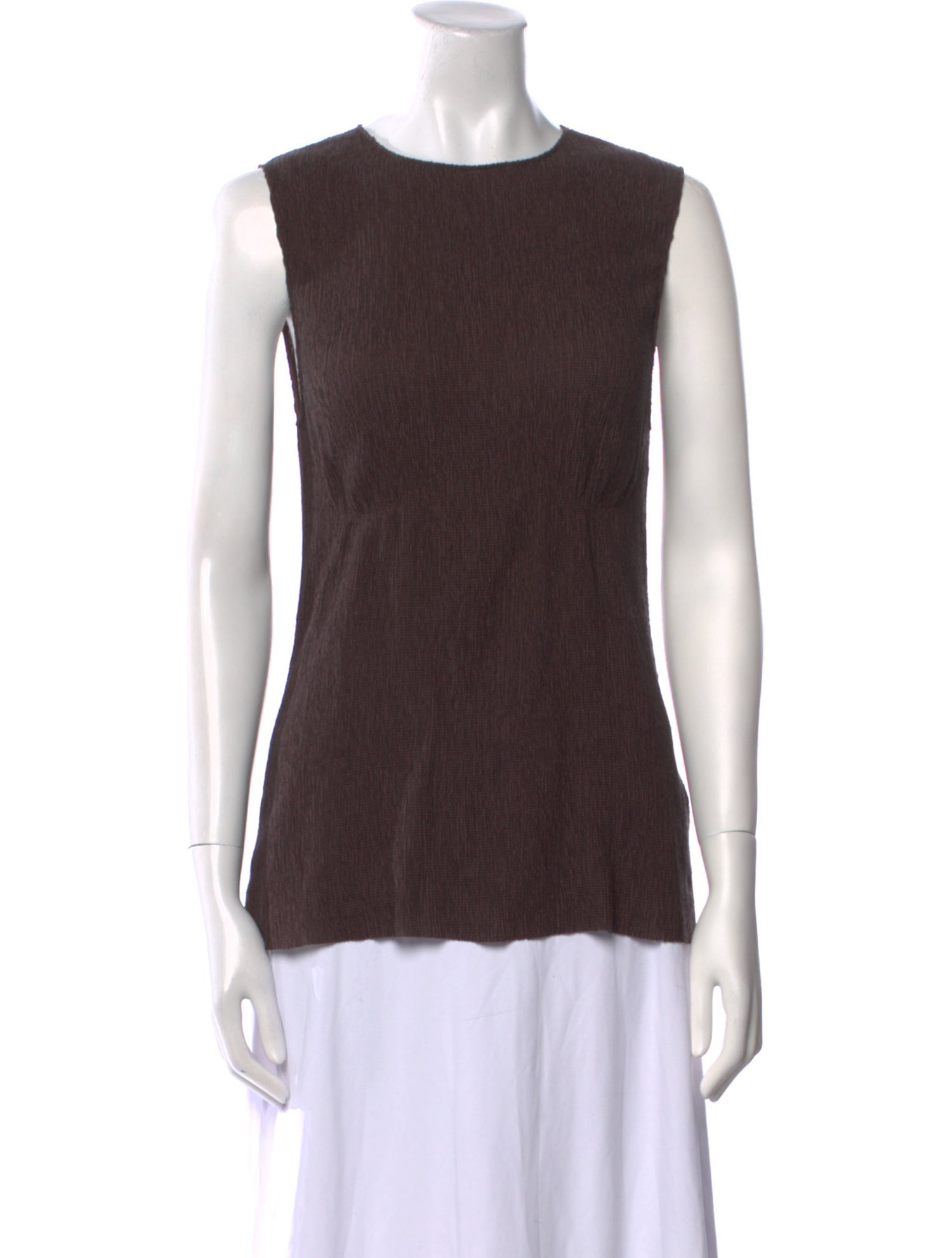 Tibi Crew Neck Sleeveless Top
