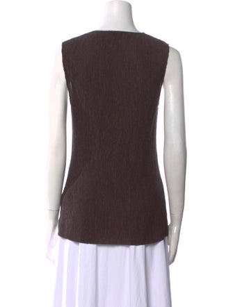 Tibi Crew Neck Sleeveless Top