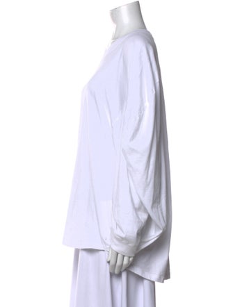 Tibi Bateau Neckline Long Sleeve Sweatshirt