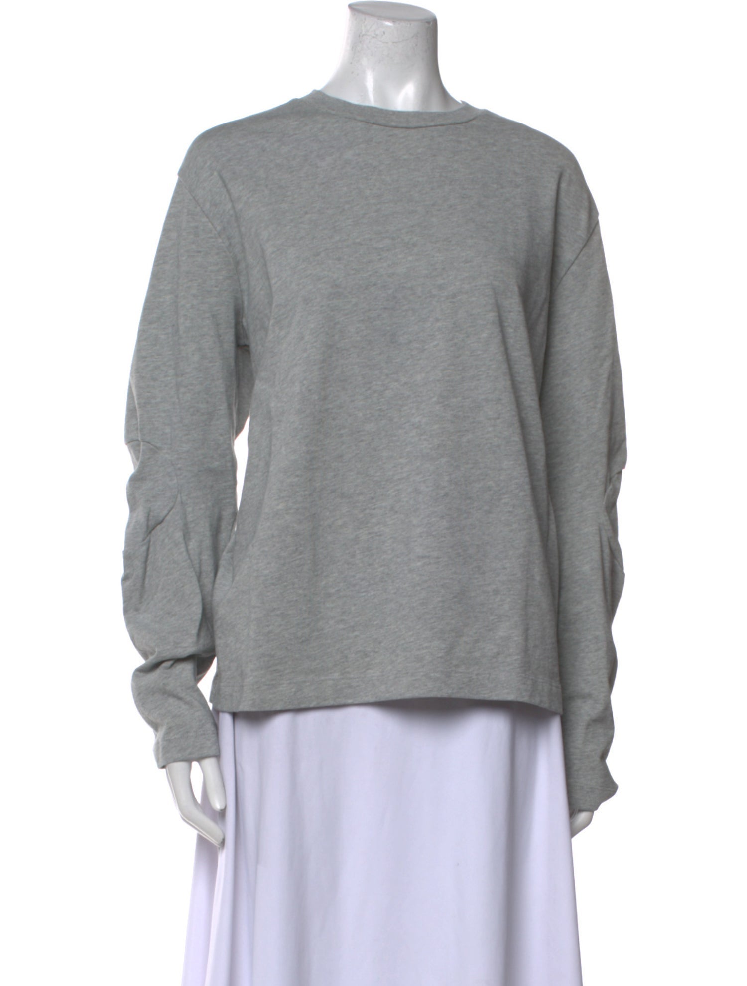 Tibi Bateau Neckline Long Sleeve Sweatshirt