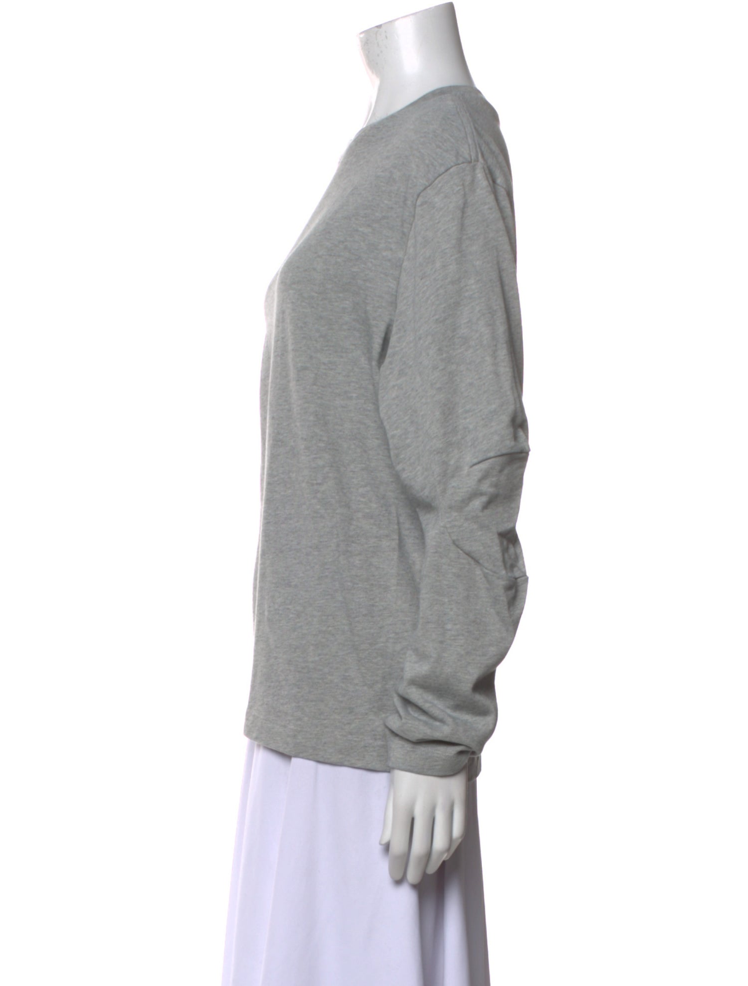 Tibi Bateau Neckline Long Sleeve Sweatshirt